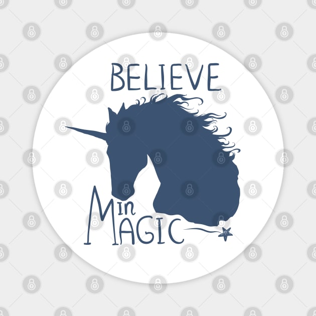 Believe in Magic Unicorn Magnet by Peter the T-Shirt Dude